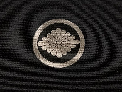 平和屋着物●女優・後藤久美子ブランド　黒留袖　駒刺繍　向かい鶴扇面草花文　金銀彩　正絹　逸品　AABH6860ph