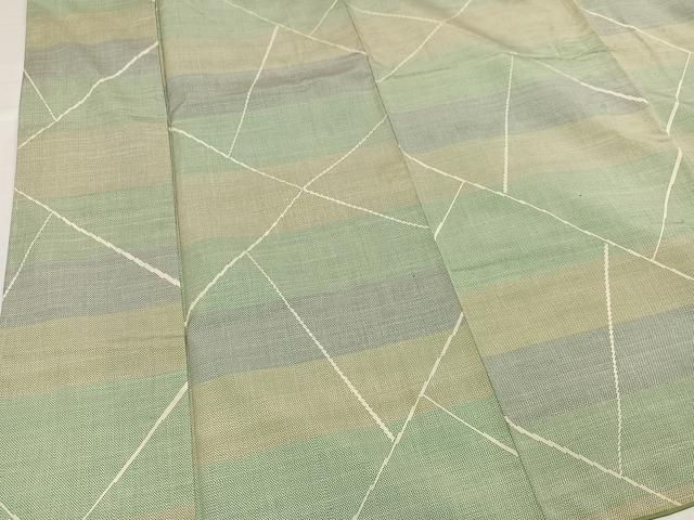 平和屋着物●本場大島紬　カタス9マルキ　幾何学文様　正絹　逸品　AABH6863ph