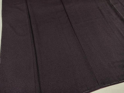 平和屋着物●お召　葡萄鼠色　正絹　逸品　未使用　AABH6867ph