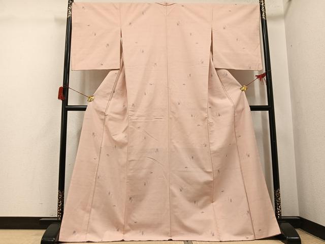 平和屋着物●上質な紬　花唐草文　正絹　逸品　AABH6869ph