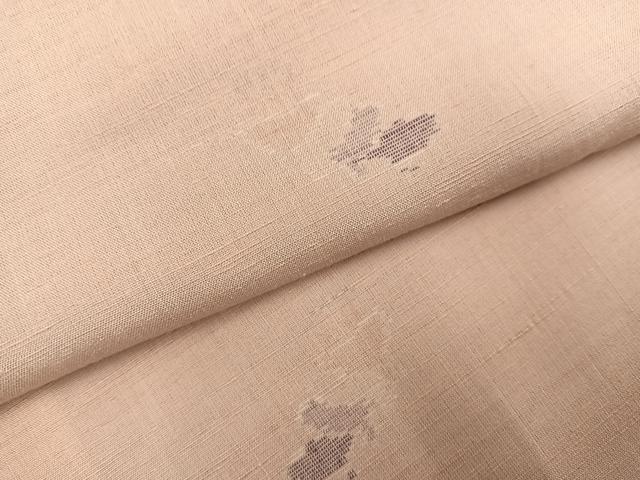 平和屋着物●上質な紬　花唐草文　正絹　逸品　AABH6869ph