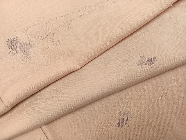 平和屋着物▽上質な紬　単衣　花唐草鳥文　正絹　逸品　CAAV9486ze 平和屋着物▽上質な紬 単衣 花唐草鳥文 正絹 逸品 CAAV9486ze 【公式通販】