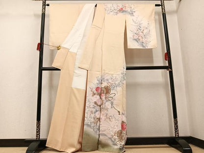 平和屋着物●訪問着　花鼓文　暈し染め　金彩　正絹　逸品　未使用　AABH6870ph