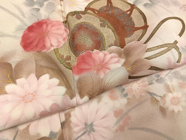 平和屋着物○訪問着 花鼓文 暈し染め 金彩 正絹 逸品 未使用