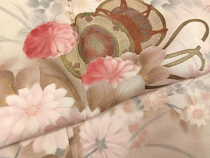 平和屋着物●訪問着　花鼓文　暈し染め　金彩　正絹　逸品　未使用　AABH6870ph