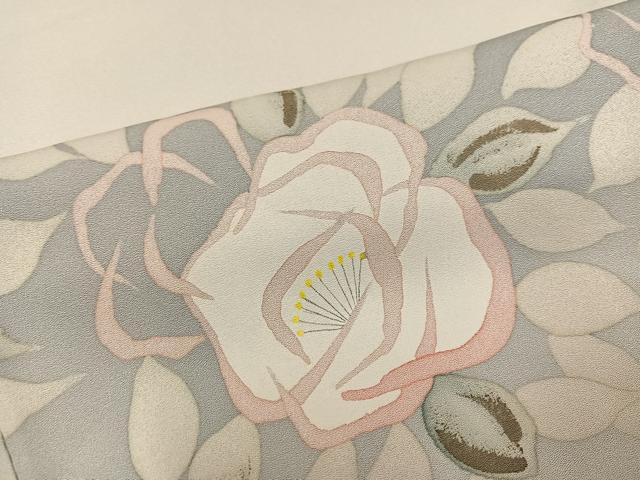 平和屋着物●訪問着　ろうけつ染め　草花文　暈し染め　正絹　逸品　AABH6873ph