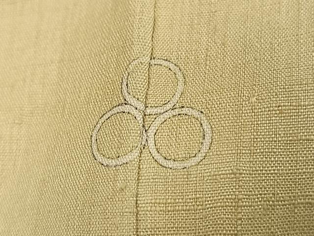 平和屋着物●訪問着　紬地　刺繍　松　金糸　正絹　逸品　AABH6878ph