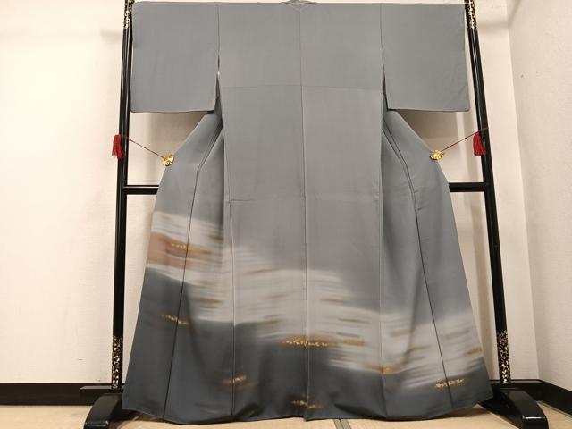 平和屋着物●色留訪問着　霞文　暈し染め　金彩　正絹　逸品　AABH6880ph 平和屋着物○色留訪問着 霞文 暈し染め 金彩 正絹 逸品