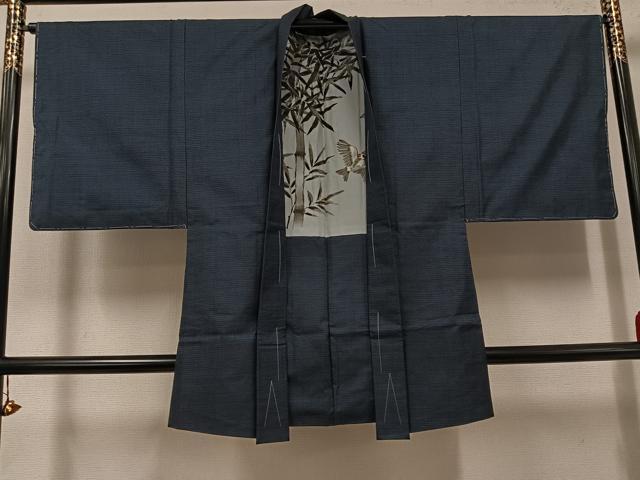 平和屋着物●男性　本場大島紬　アンサンブル　100亀甲　総詰め　正絹　逸品　未使用　AABH6881ph