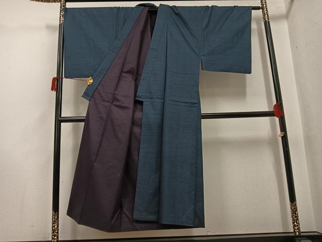 平和屋着物●男性　本場大島紬　アンサンブル　100亀甲　総詰め　正絹　逸品　AABH6883ph