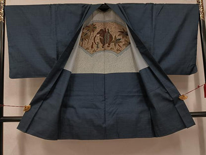 平和屋着物●男性　本場大島紬　アンサンブル　100亀甲　総詰め　正絹　逸品　AABH6883ph