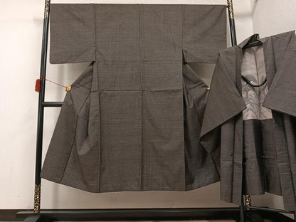 平和屋着物●男性　本場大島紬　アンサンブル　100亀甲　総詰め　正絹　逸品　AABH6885ph