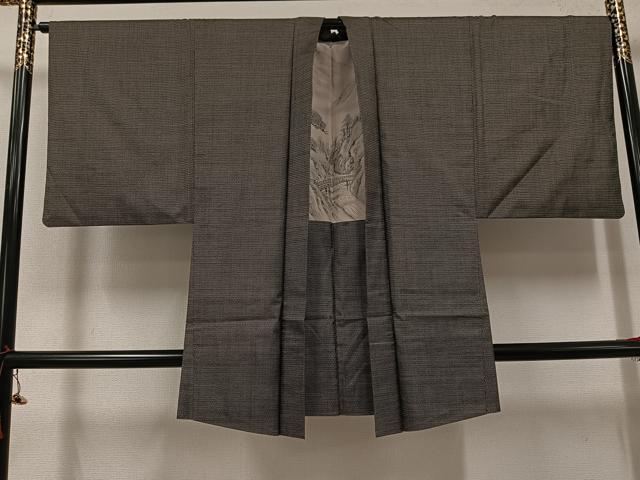 平和屋着物●男性　本場大島紬　アンサンブル　100亀甲　総詰め　正絹　逸品　AABH6885ph