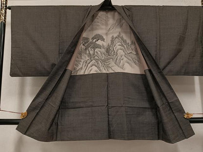 平和屋着物●男性　本場大島紬　アンサンブル　100亀甲　総詰め　正絹　逸品　AABH6885ph
