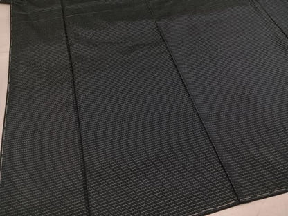平和屋着物●男性　本場大島紬　アンサンブル　さが美扱い　上村絹織物謹製　証紙付き　正絹　逸品　未使用　AABH6886ph