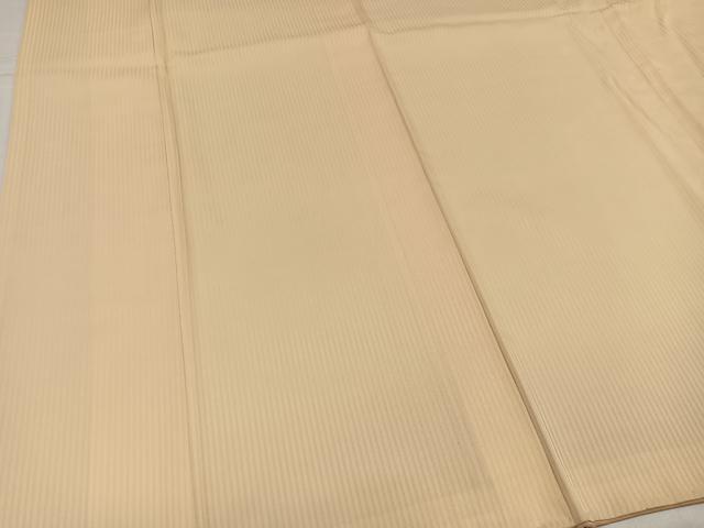 平和屋着物●上質な色無地　縞地紋　蜂蜜色　正絹　逸品　AABH6890ph