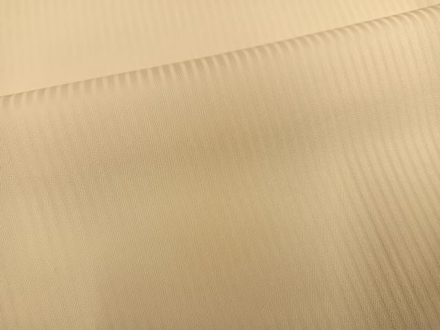平和屋着物●上質な色無地　縞地紋　蜂蜜色　正絹　逸品　AABH6890ph