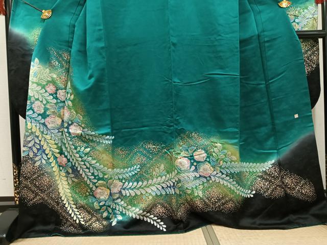 平和屋着物●豪華振袖　作家物　泰常　辻が花　絞り　暈し染め　銀通し地　正絹　逸品　AABH6896ph
