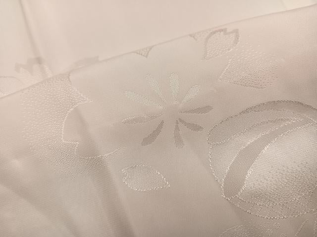 平和屋着物●振袖用長襦袢　無双仕立て　桜地紋　暈し染め　正絹　逸品　AABH6897ph
