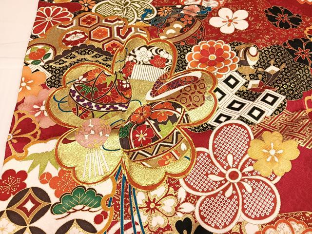 平和屋着物○豪華振袖 駒刺繍 花尽くし 暈し染め 金彩 正絹 逸品