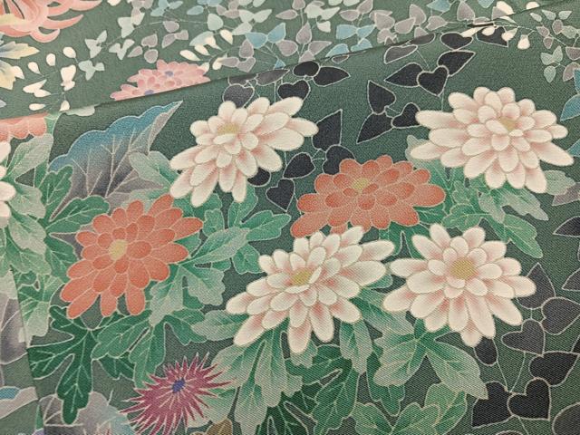 平和屋着物●本加賀友禅作家　杉浦伸 　訪問着　草花文　正絹　逸品　未使用　AABH6905ph