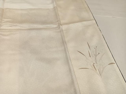 平和屋着物●訪問着　草花文　金彩　正絹　逸品　AABH6906ph