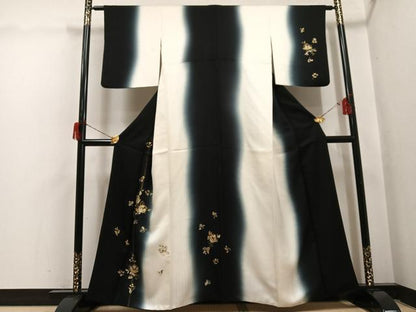 平和屋着物●訪問着　更紗間道　暈し染め　金彩　正絹　逸品　AABH6912ph