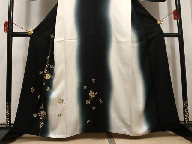 平和屋着物●訪問着　更紗間道　暈し染め　金彩　正絹　逸品　AABH6912ph