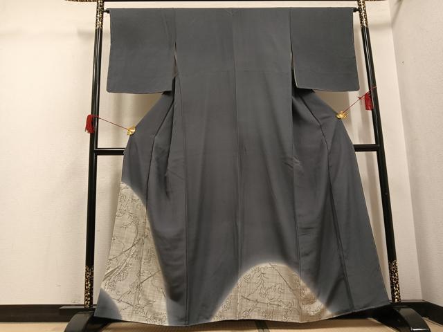 平和屋着物●訪問着　蔦の葉文　暈し染め　正絹　逸品　未使用　AABH6914ph 平和屋着物○訪問着 蔦の葉文 暈し染め 正絹 逸品 未