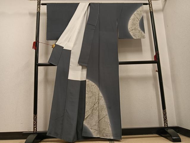 平和屋着物●訪問着　蔦の葉文　暈し染め　正絹　逸品　未使用　AABH6914ph 平和屋着物○訪問着 蔦の葉文 暈し染め 正絹 逸品 未