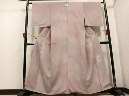 平和屋着物●染色作家　斉藤三才　小紋　霞文　暈し染め　正絹　逸品　未使用　AABH6918ph