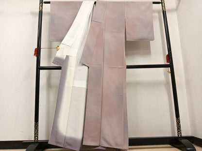 平和屋着物●染色作家　斉藤三才　小紋　霞文　暈し染め　正絹　逸品　未使用　AABH6918ph