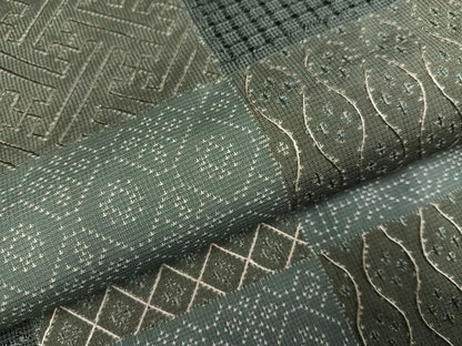 平和屋着物●本場大島紬　中国三大刺繍　汕頭刺繍　スワトウ刺繍　カタス7マルキ　市松吉祥文　正絹　逸品　未使用　AABH6923ph