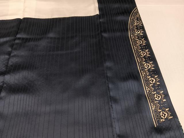 平和屋着物●訪問着　絞り　草花文　金銀彩　正絹　逸品　AABH6925ph