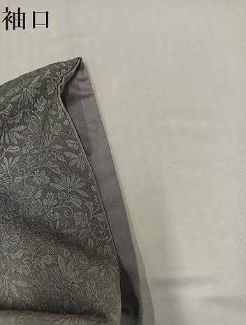 平和屋着物●お召　訪問着　花唐草地紋　正絹　逸品　AABH6936ph