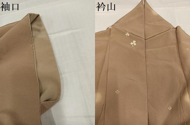 平和屋着物●上質な小紋　クローバー　ほたる暈し　金彩　正絹　逸品　AABH6942ph