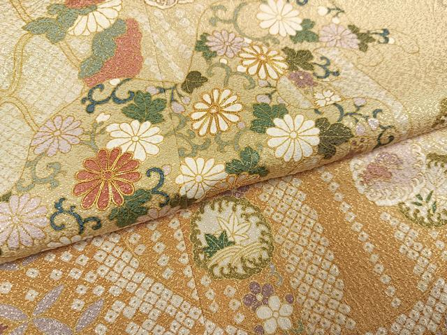 平和屋着物○訪問着 作家物 高橋義和 駒刺繍 花唐草文 金彩