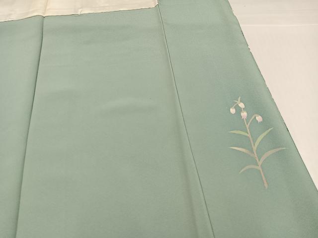平和屋着物●本加賀友禅作家　田丸幸子　訪問着　草花文　暈し染め　正絹　逸品　AABH6946ph