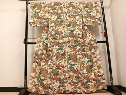 平和屋着物●上質な小紋　紅型　松竹梅風景文　正絹　逸品　未使用　AABH6951ph