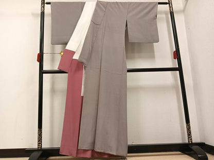平和屋着物●江戸小紋　小花文　正絹　逸品　AABH6953ph