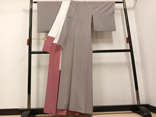 平和屋着物●江戸小紋　小花文　正絹　逸品　AABH6953ph