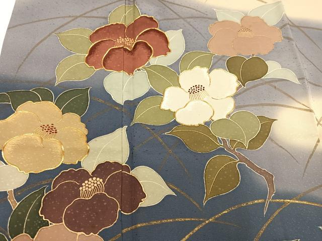 平和屋着物●訪問着　駒刺繍　枝花文　暈し染め　金彩　ますいわ屋扱い　正絹　逸品　AABH6956ph