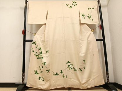 平和屋着物●本加賀友禅作家　松任いち　訪問着　枝椿　正絹　逸品　AABH6958ph