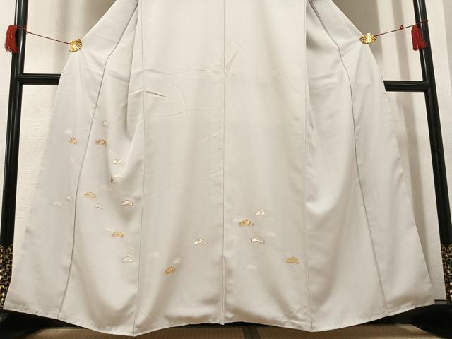 平和屋着物●訪問着　友禅　松　草花文　金彩　正絹　逸品　AABH6959ph
