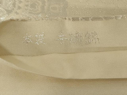 平和屋着物◎六通柄　本袋帯　手織錦　花丸文　純銀箔100％　正絹　逸品　AABH6964ou
