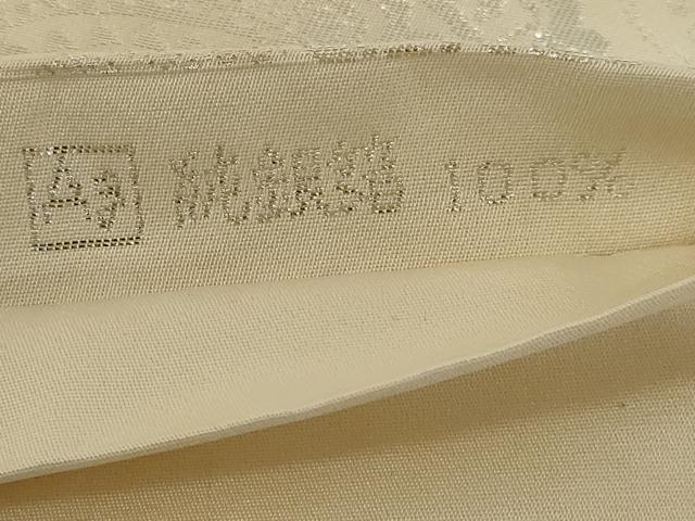平和屋着物◎六通柄　本袋帯　手織錦　花丸文　純銀箔100％　正絹　逸品　AABH6964ou
