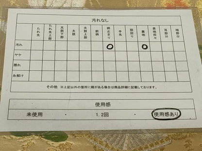平和屋着物◎六通柄袋帯　唐織　風景文　金銀糸　正絹　逸品　AABH6965ou