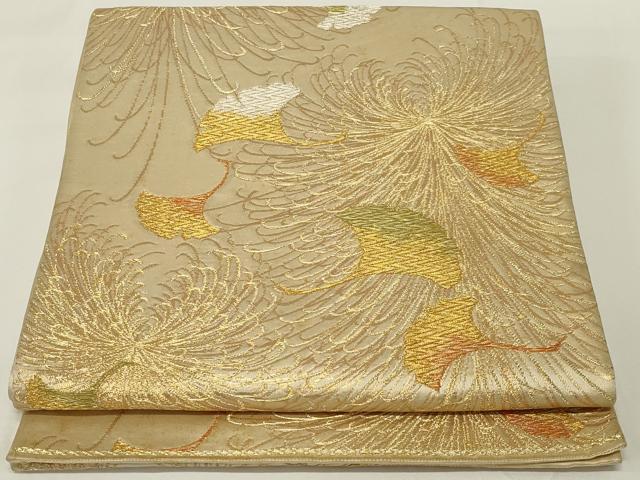 平和屋着物◎六通柄袋帯　乱菊　金銀糸　正絹　逸品　AABH6977ou