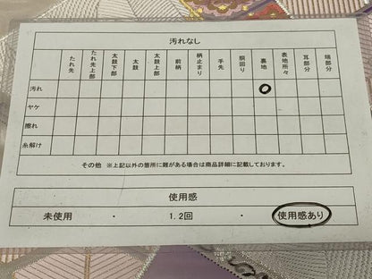 平和屋着物◎六通柄袋帯　唐織　亀甲花文　金銀糸　正絹　逸品　AABH6980ou