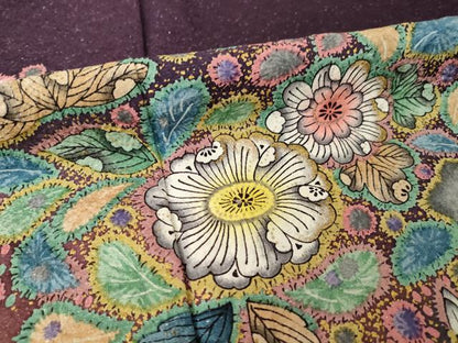 平和屋着物●豪華振袖　辻が花　舞花文　銀通し地　正絹　逸品　AABH7009ck